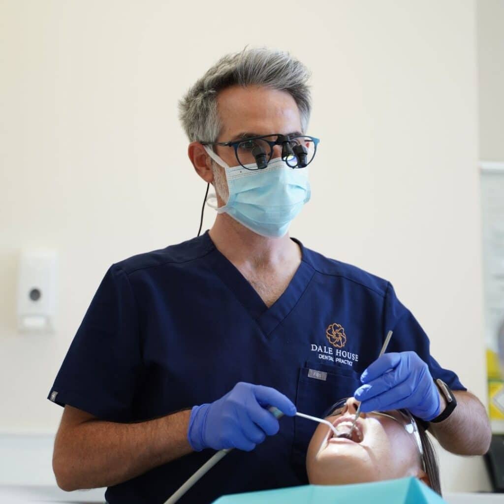 emergency Dentist at Dale House Dental Practice examining patient